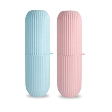 Portable Travel Toothbrush Holder Case - 2 piece set