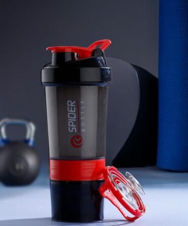 Gym Shaker Bottle – 500ml(Blue and Red)