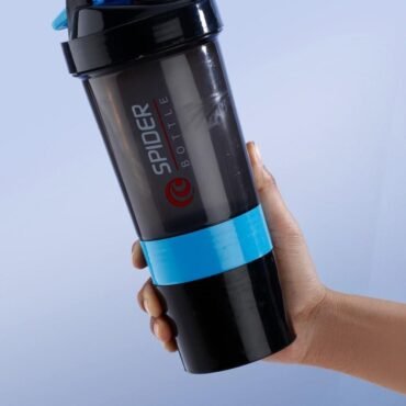 Gym Shaker Bottle – 500ml(Blue and Red)