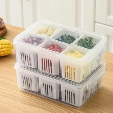 6-Grid Fridge Organizer Box