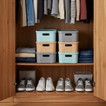 Storage Basket with Lid – 3 Piece Set