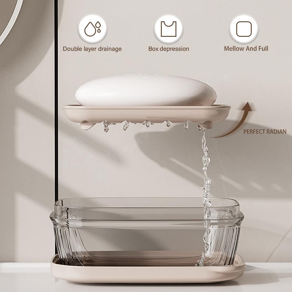 SUPRO Travel Soap Holder with Lid – Cream/Transparent - Image 2