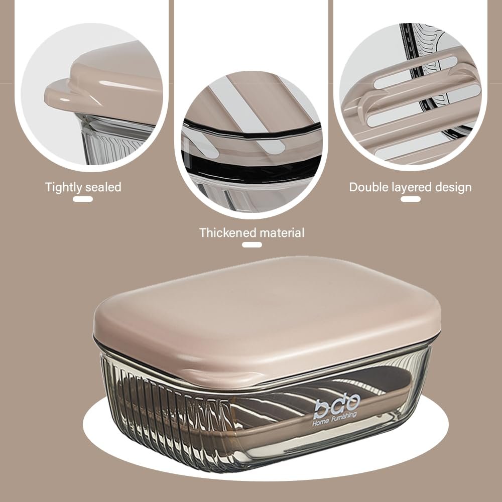 SUPRO Travel Soap Holder with Lid – Cream/Transparent - Image 4