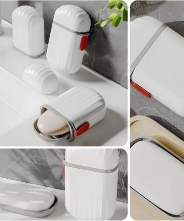 Double-Layer Travel Soap Box – 1pc (Airtight)