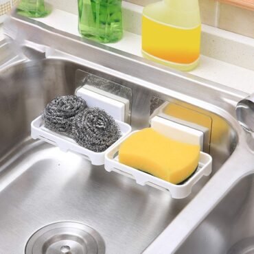 Wall-Mounted Soap Tray – No-Drill, Self-Draining (1pc)
