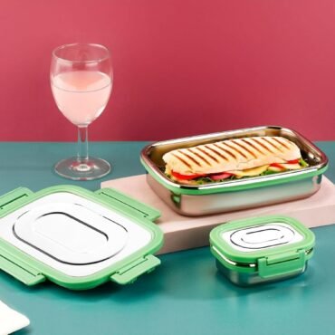 Steel Lunch Box with Clip Lock – Leak-Proof Design