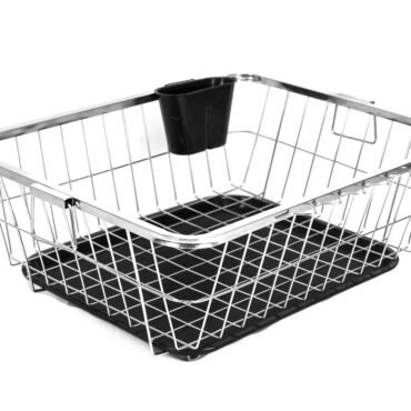 Steel Kitchen Dish Drainer – With Spoon Holder & Tray