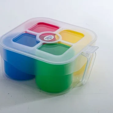 4-Section Masala Box – 500ml (Plastic)