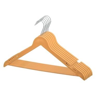Slim Wooden Effect Clothes Hangers-pack of 4