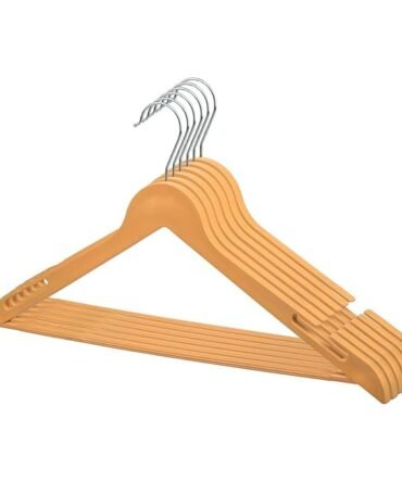 Slim Wooden Effect Clothes Hangers-pack of 4