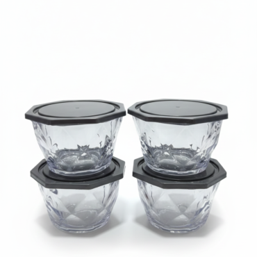 200ml Dawat Airtight pet plastic bowl – 4 Piece Set