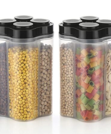 4-Section Airtight Food Storage Container – 2500ml (Green)