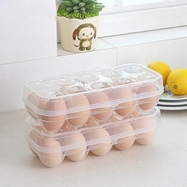 Transparent Egg Container with Lid