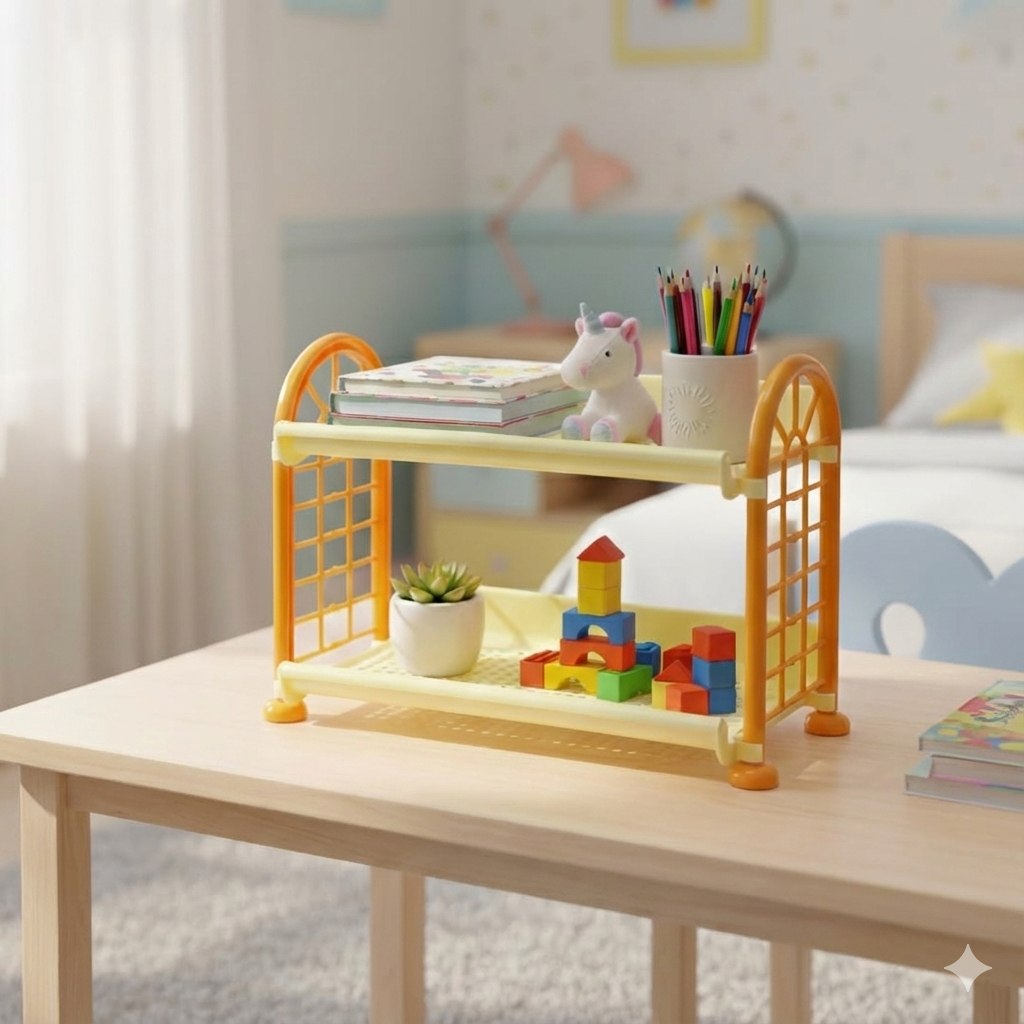 2-Layer Plastic Storage Rack - Image 2